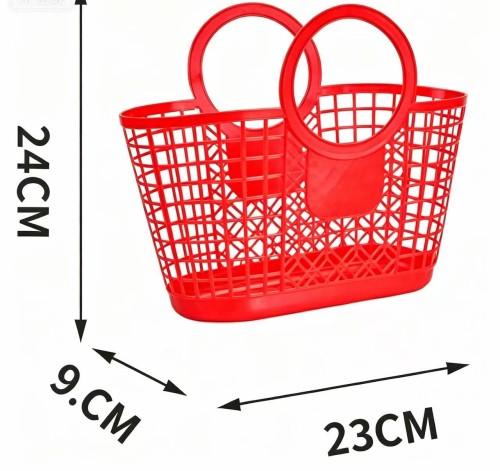 Plastic basket with a handle，Shopping basket，Plastic basket